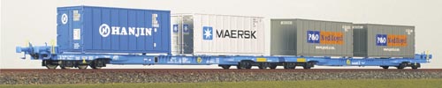 Brawa 2302 megafret wagon with four ISO containers