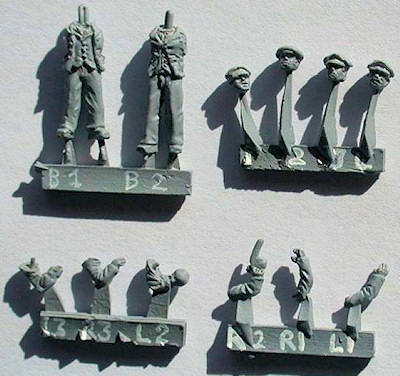 Parts for steam era loco crew by Martin Baker for Ken Clark