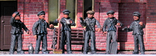 Steam era loco crew set by Martin Baker for Ken Clark