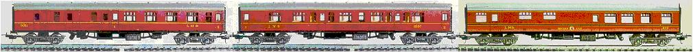 Lima Mk1 LMS coaches #9321 and #9146 and #9234