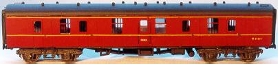 Lima Mk1 coach upgraded to full brake with various detailing parts