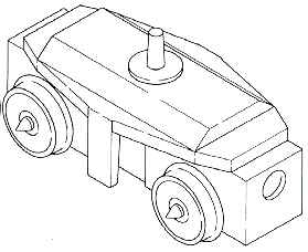 Black Beetle 2-axle power bogie